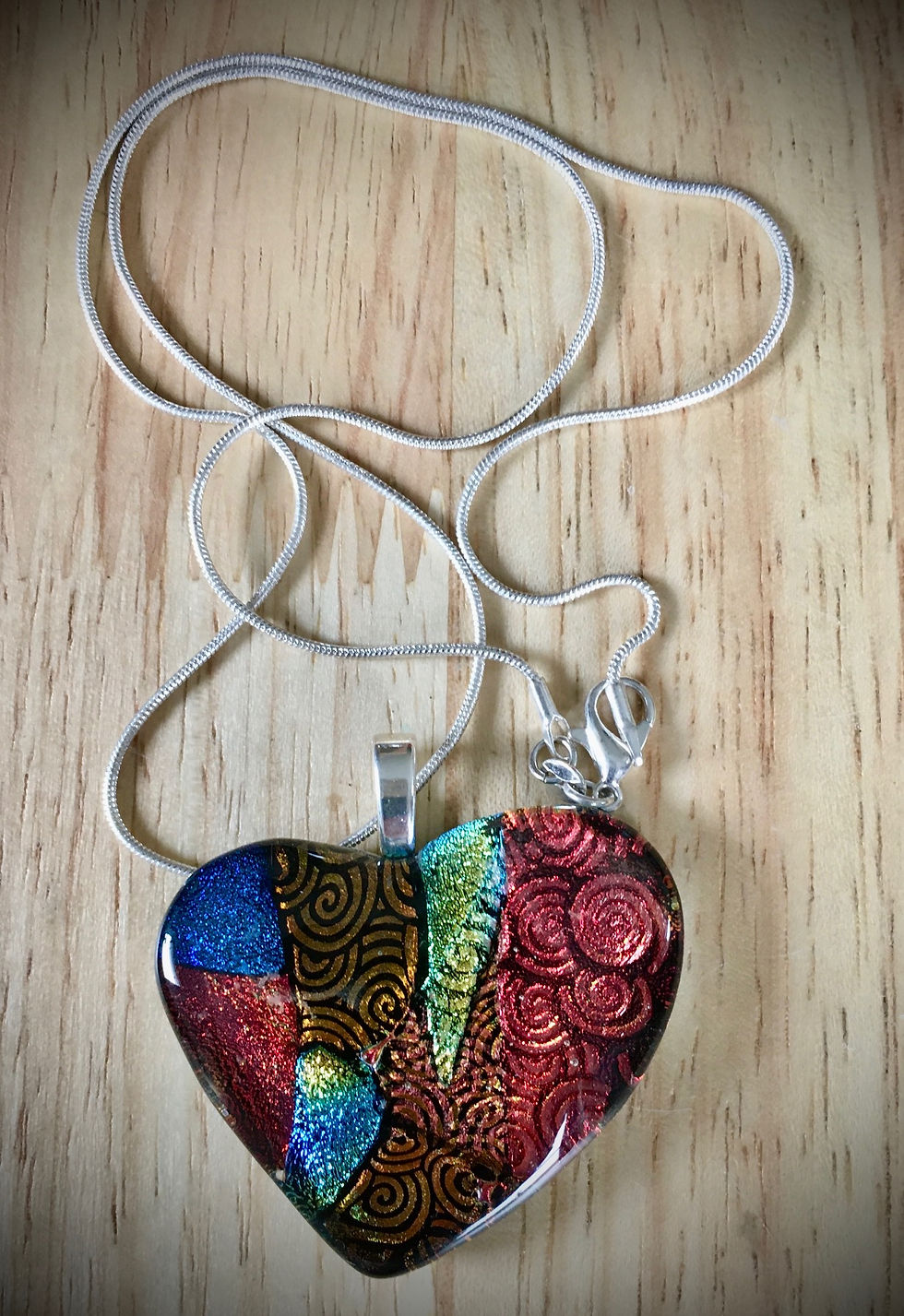 Heart Pendant Autumn Tones