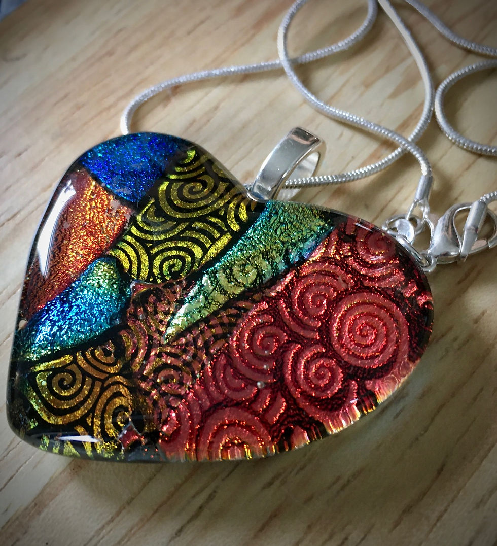Heart Pendant Autumn Tones 2