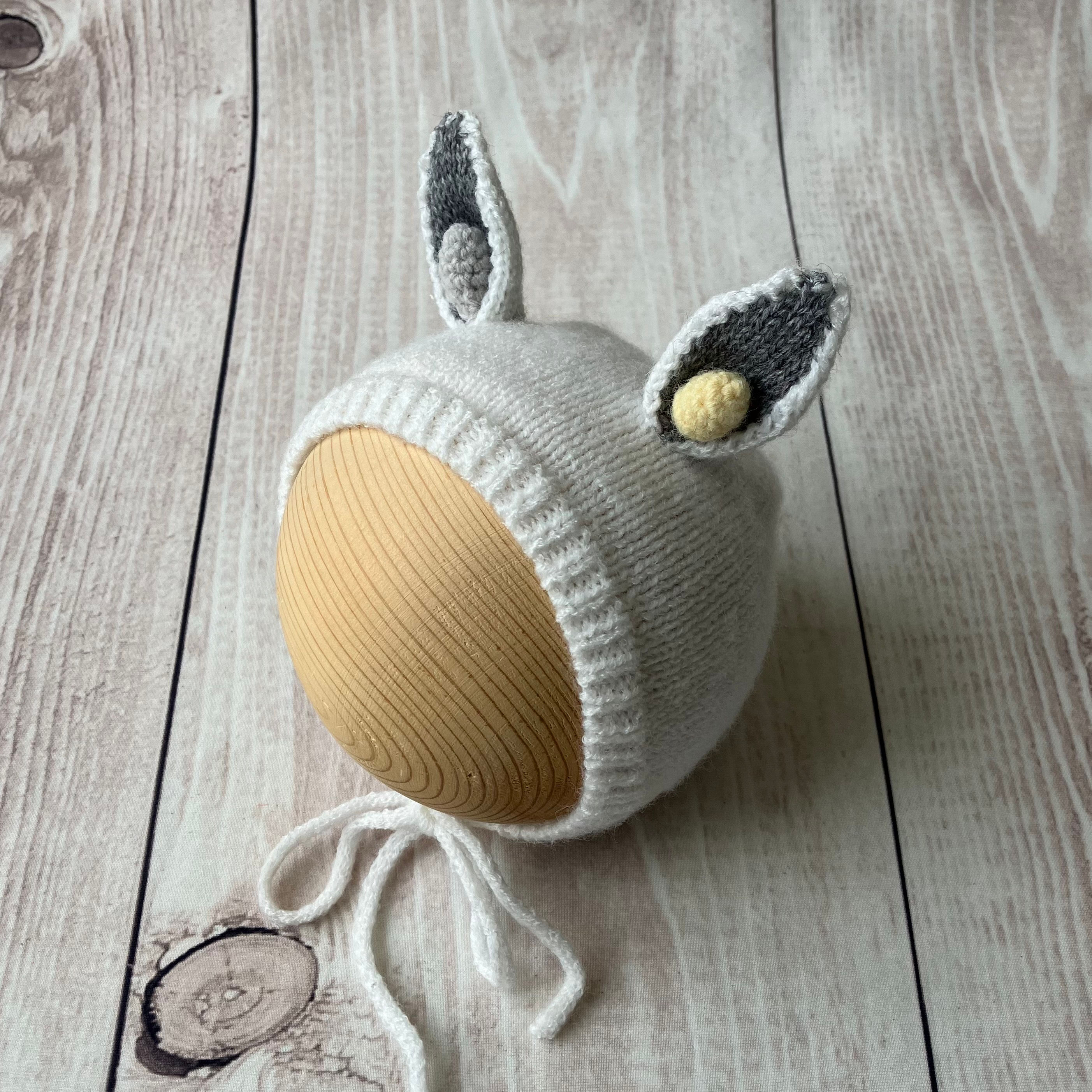 兎さんボンネット帽子