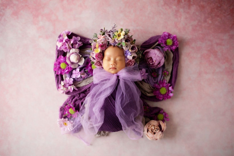 サムネイル： newborn floral bonnet・お花ボンネット・＃7