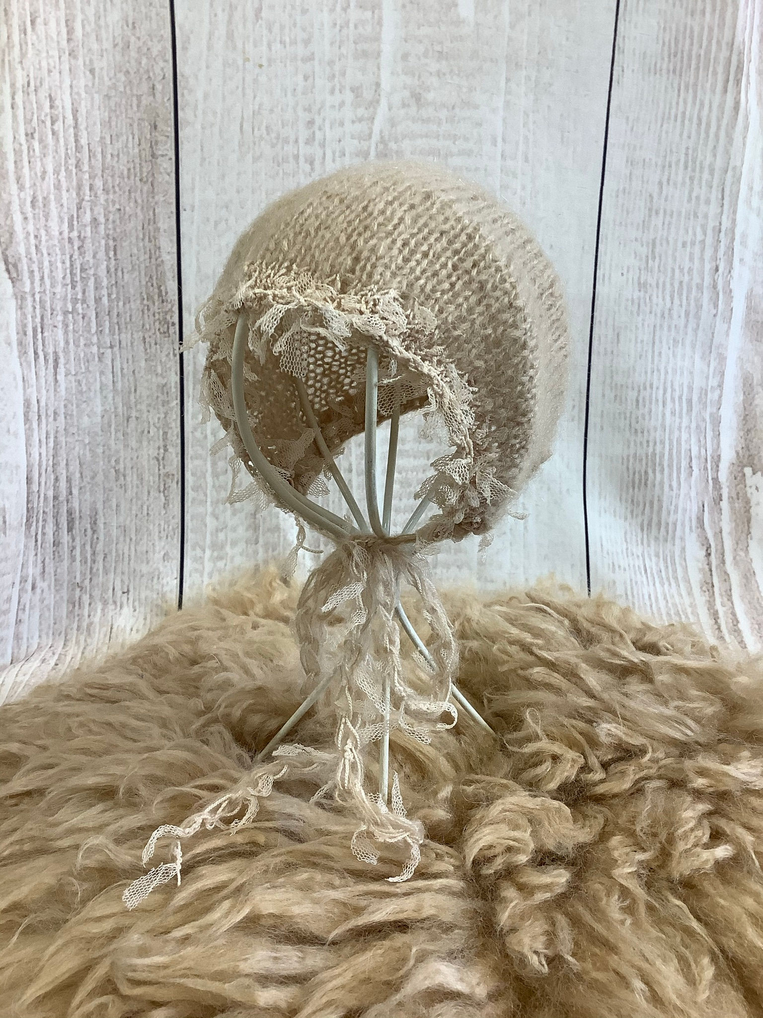 Newborn Bonnet・温もりボンネット#F