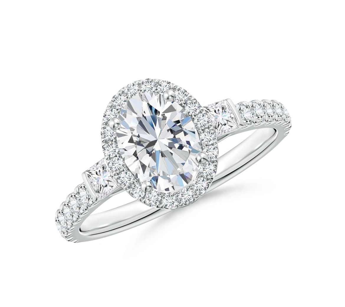 Diamond Halo Engagement Ring