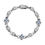 Thumbnail: Moissanite Blue Clover Style Bracelet In 925 Sterling Silver