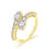 Thumbnail: Overlap Cut Band Ring in Gold or Silver