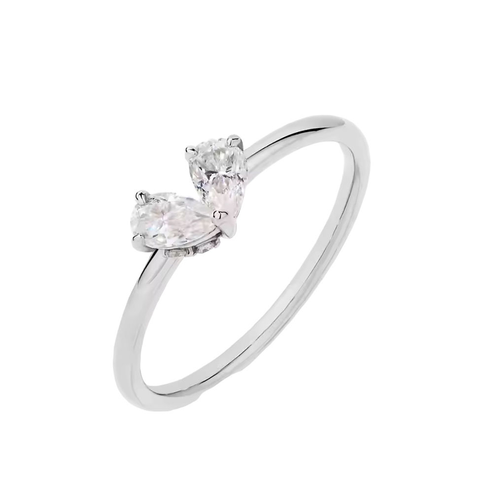 Thumbnail: Twin Oval Cut Ring in Gold, Silver or Rose Gold