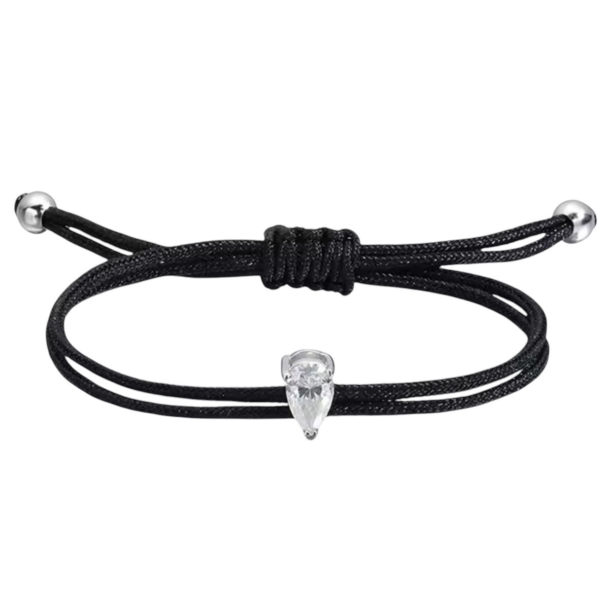 Pear Cut Rope Bracelet (Adjustable Sizing)