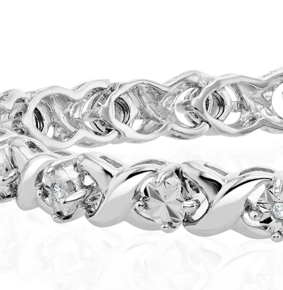 Thumbnail: Diamond Kisses Bracelet With 0.05ct Set in 925 Silver