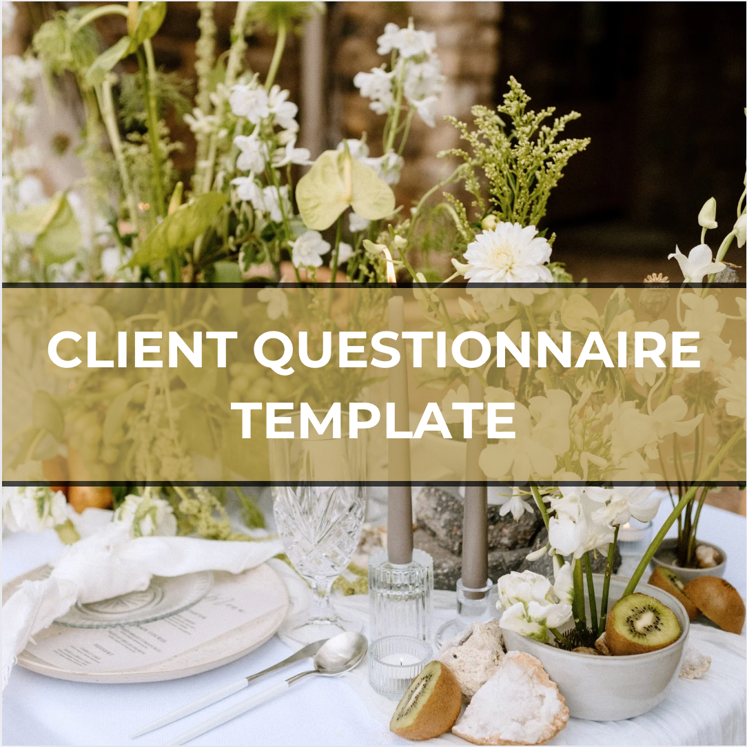 Client Questionnaire Template + Bonus Instructional Pamphlet