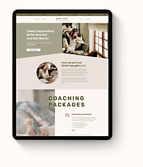 Wix website design for writing coach by Dekori Design Studio