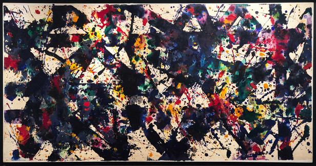 Acrylic on rice paper mounted by artist to canvas