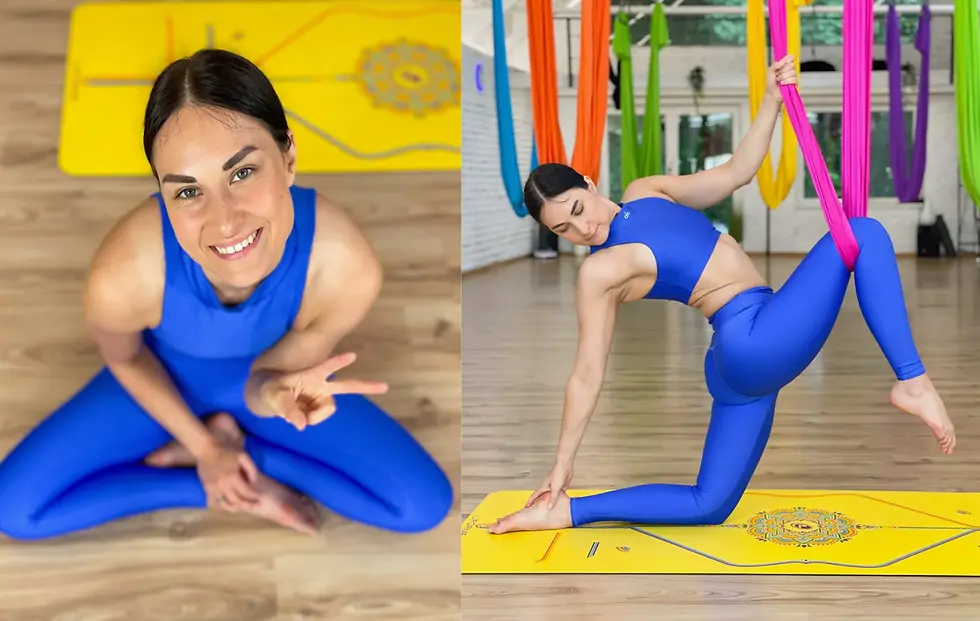 Camiyogair interview with Liforme aerial yoga Camille Semiotaite Whitaker oro joga