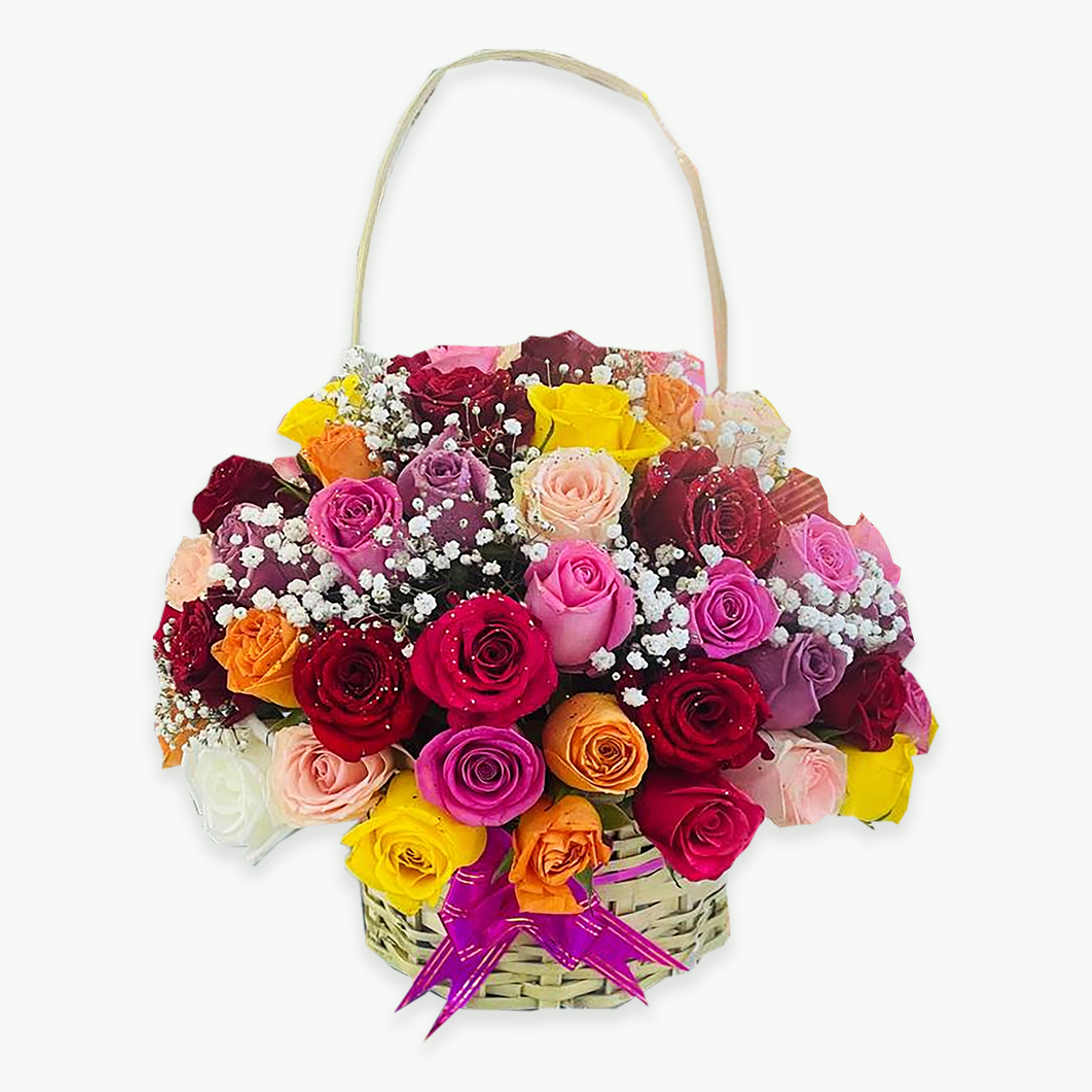 Mixed Rose Basket
