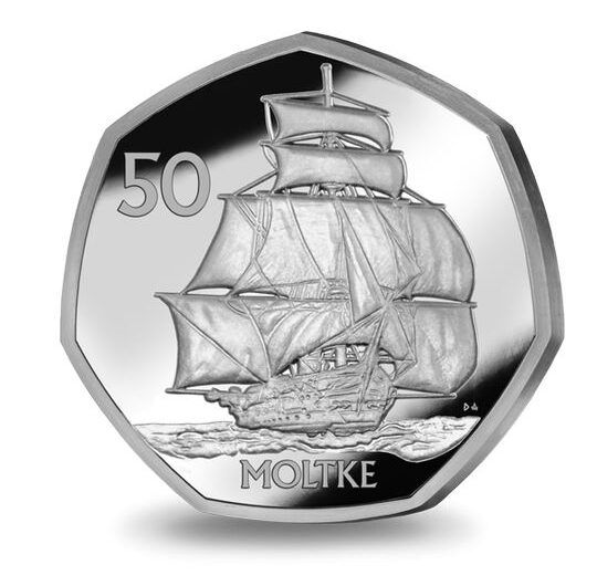 Thumbnail: 2020 – 2022 Pobjoy Mint Tall Ships 50p Collection (10 Coin set) BUNC