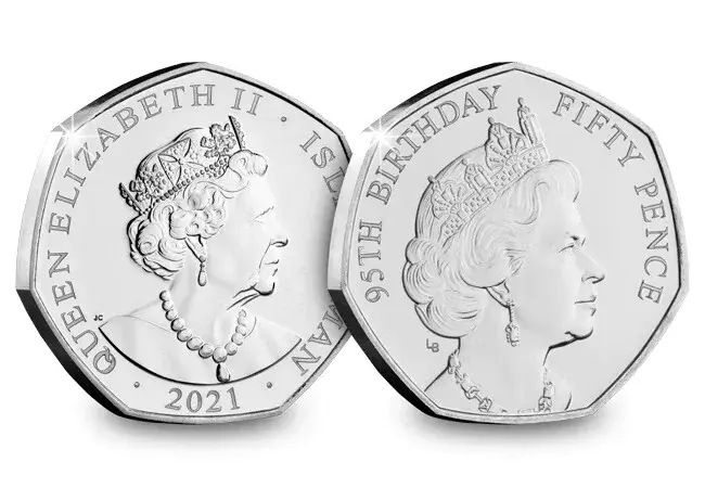 Miniatura: 2021 Isle of Man Queen's 95th Birthday 50p (Six Coin Set)