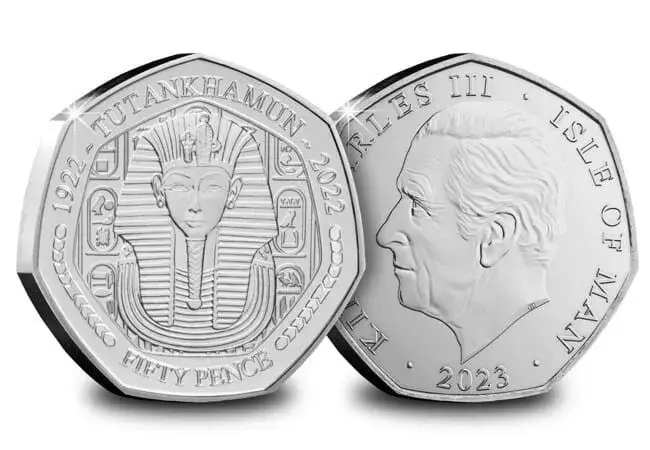 Miniaturbild: 2023 Isle of Man Tutankhamun 50p BUNC Set of 5