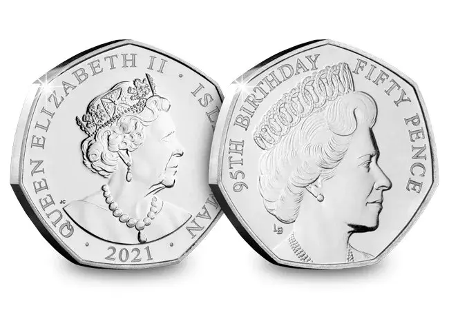 Miniatura: 2021 Isle of Man Queen's 95th Birthday 50p (Six Coin Set)