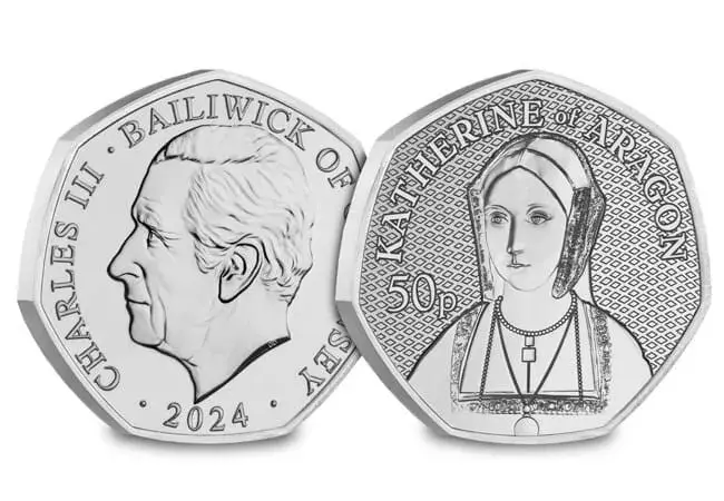 Miniatura: 2024 Guernsey King Henry VIII & His Wives 50p six coin set