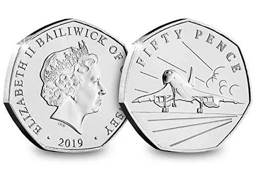 Thumbnail: 2019 Guernsey 50 Years of Concorde 50p Set (Three Coin Set)