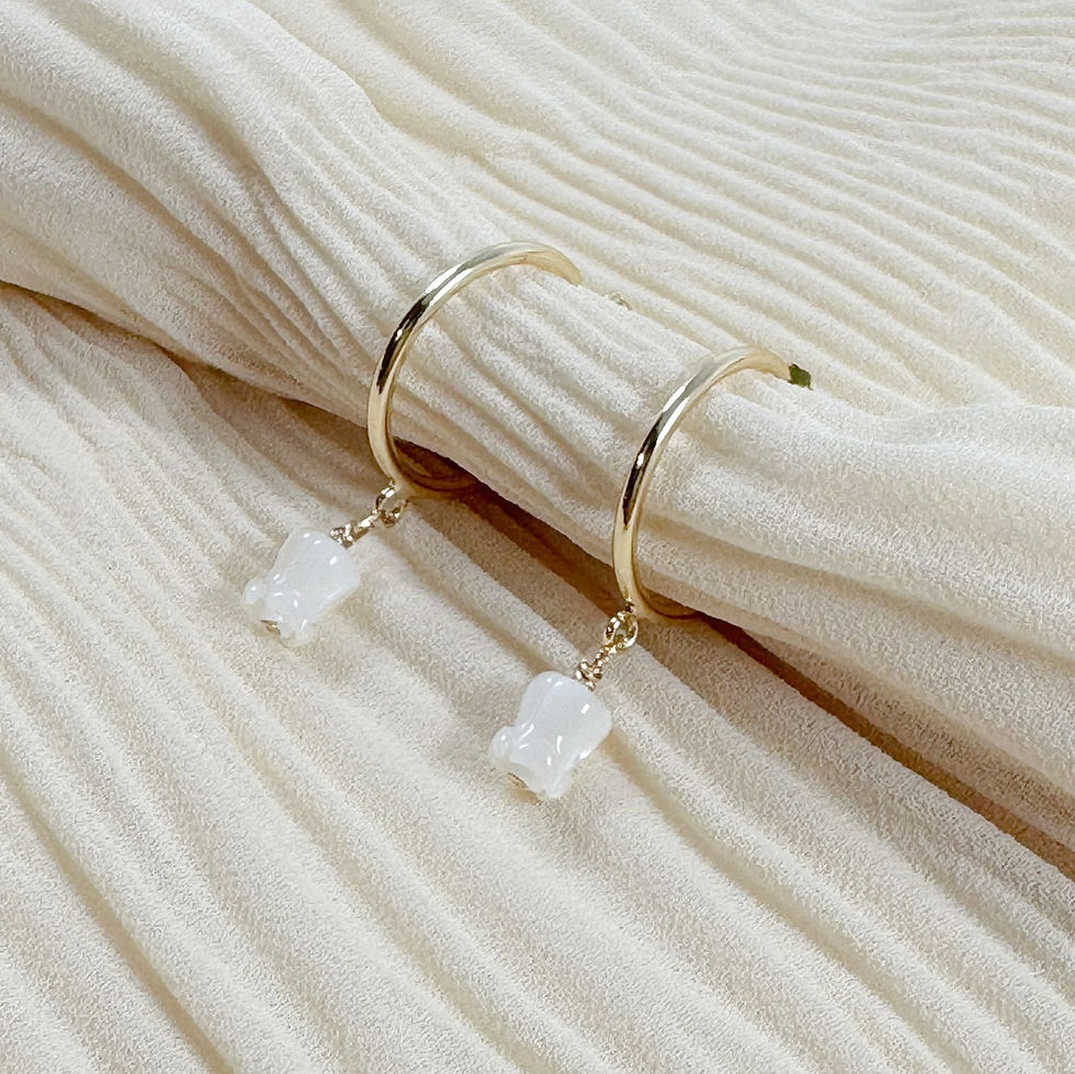 Thumbnail: Pua Kalaunu Crown Flower Earrings