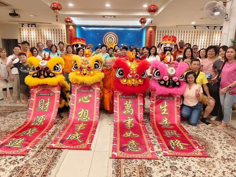 Ti-Ratana Lumbini Garden CNY 2025 Chap Gor Meh Celebration with Ti-Ratana Welfare Society invited Lion Dance Troupe. Photo by Rain Lee.