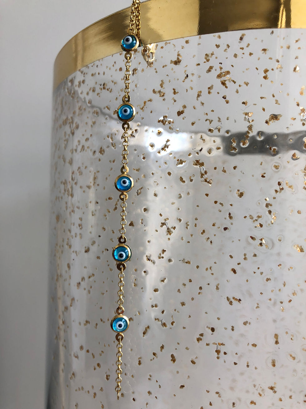 Thumbnail: Kid's Gold Evil Eye Bracelet