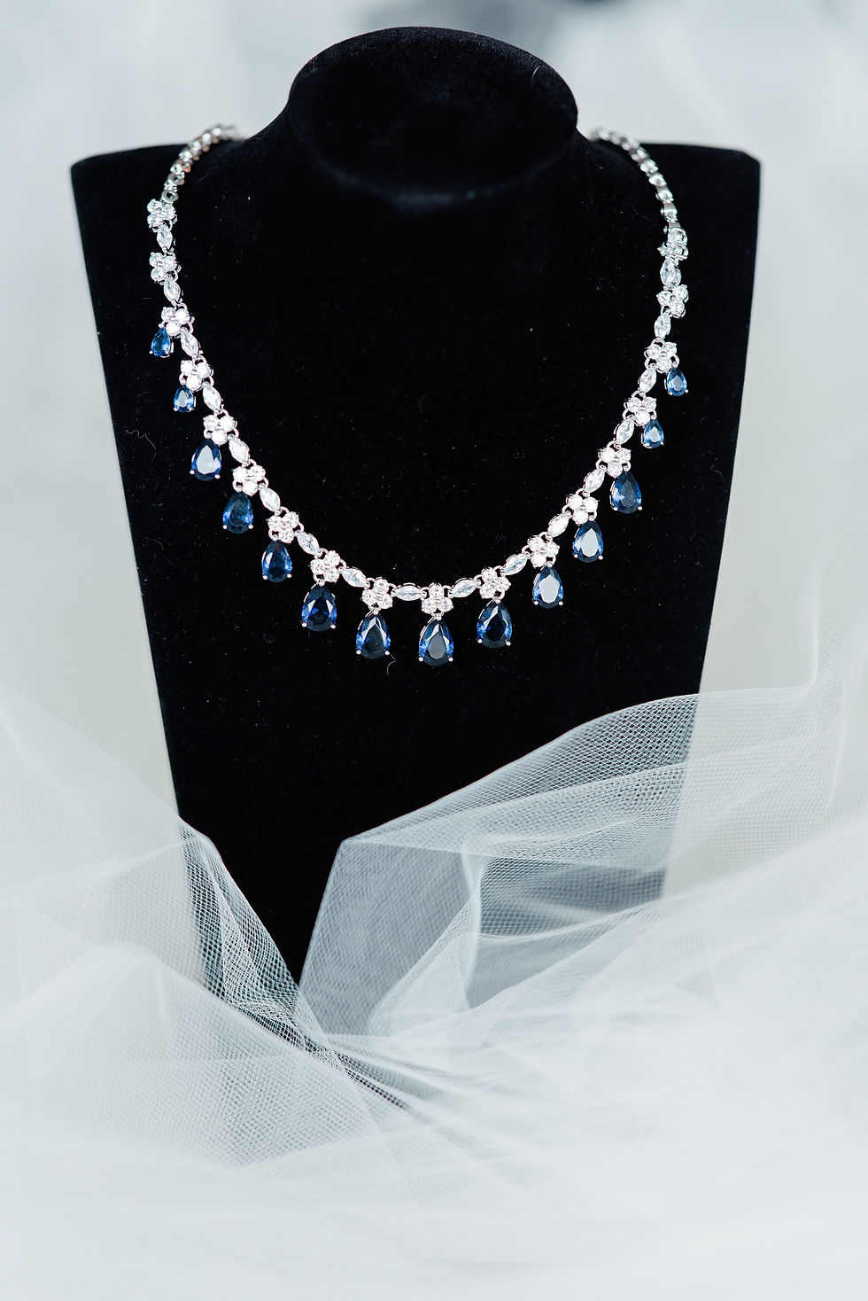Thumbnail: The Royal Blue Dimond Cut Necklace
