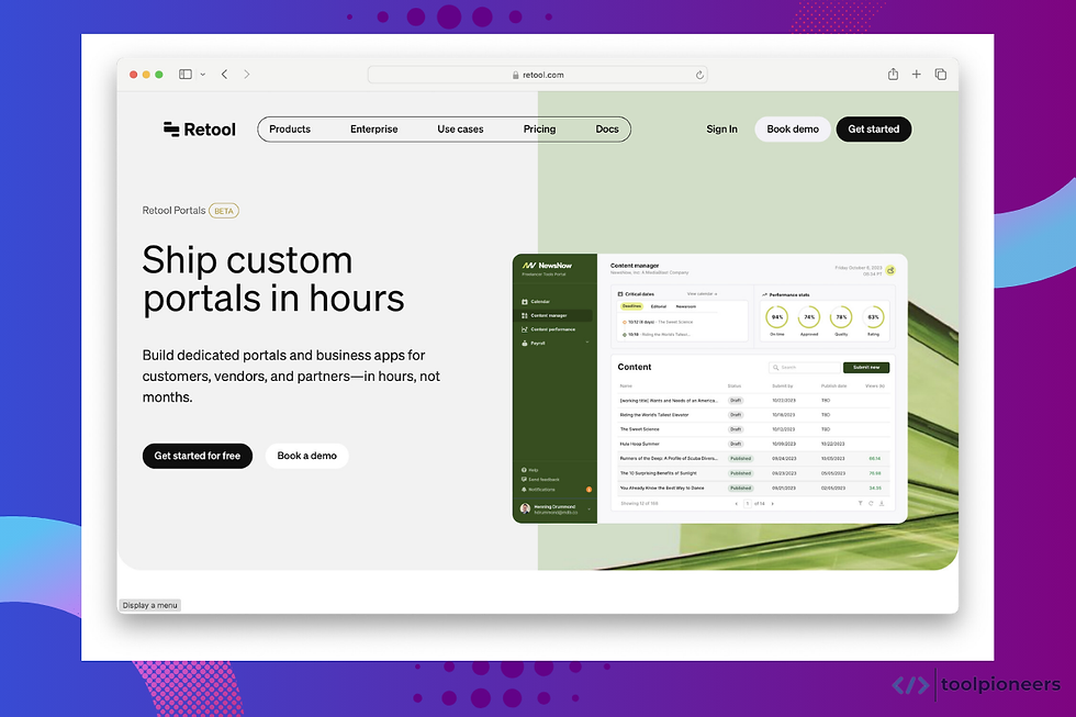 Building a Retool Portals App