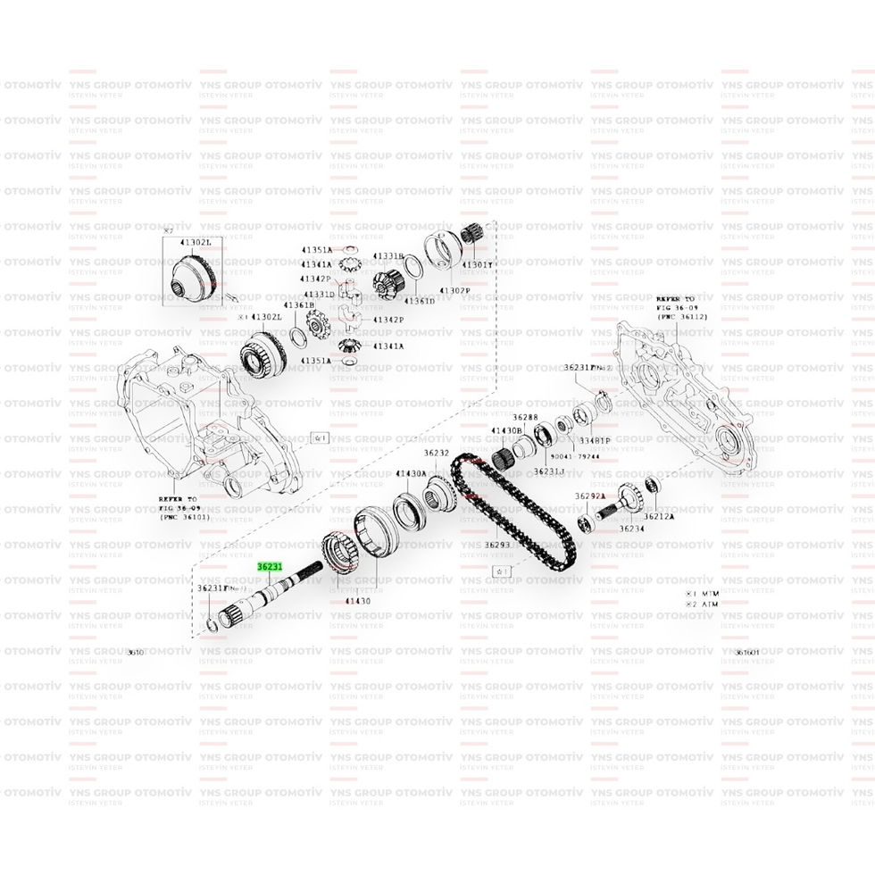 Daihatsu Terios 98-12 Diferansiyel Transfer Mili Arka Orjinal - 033623187401