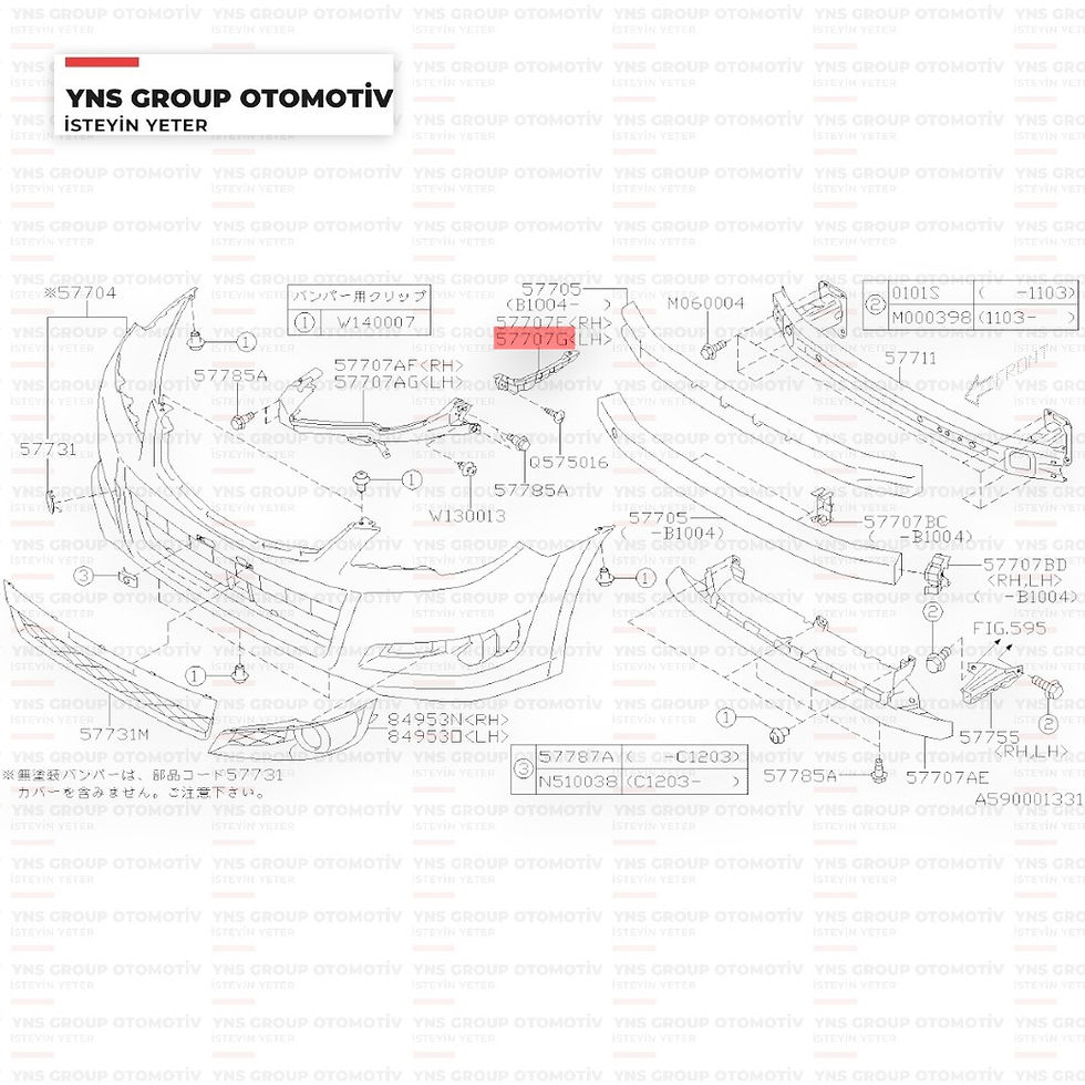 Subaru Legacy 09-10 Ön Tampon Braketi (Çamurluktaki) Sol Oem - 57707aj250