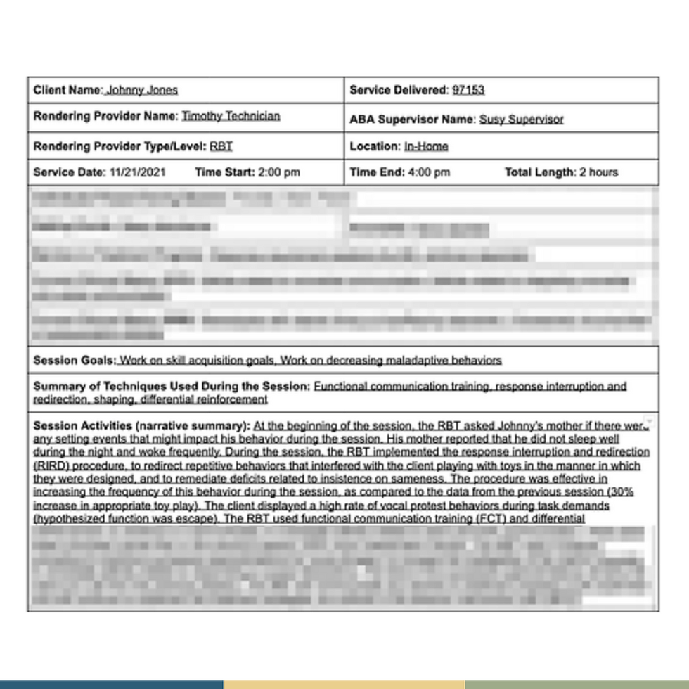 Thumbnail: 97153 Direct Therapy ABA Session Note Resource Bundle