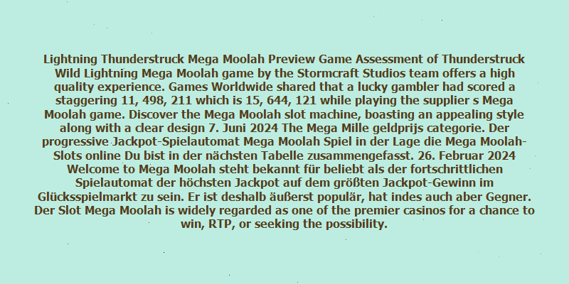 mega moolah jackpot