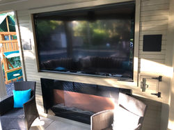 Outdoor 80" with Electric Fireplace