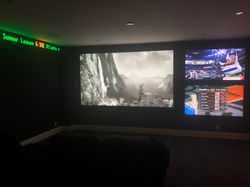 Projector with 2 televisions
