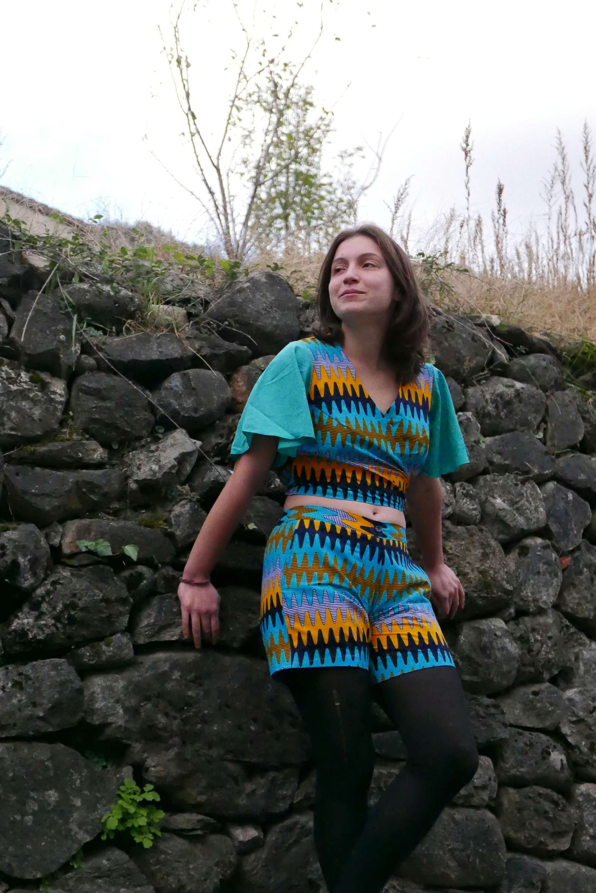 Top croisé cache coeur 