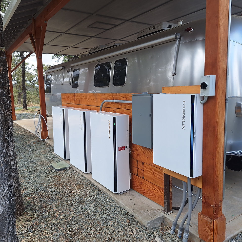Off-grid living set-up with Franklin Batteries