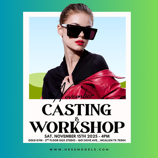 November 15th 2025 Open Casting + Workshop - McAllen, TX US