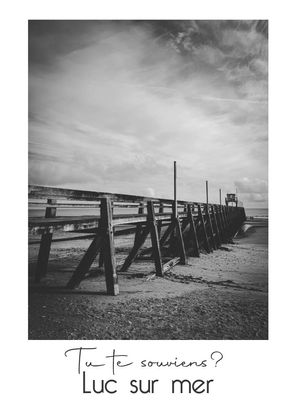 affiche Luc sur Mer, affiche normandie, affiche Calvados, jetée Luc sur Mer, vigie Luc sur mer