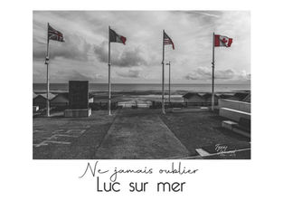 affiche Luc sur Mer, affiche normandie, affiche Calvados, jetée Luc sur Mer, vigie Luc sur mer