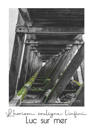 affiche Luc sur Mer, affiche normandie, affiche Calvados, jetée Luc sur Mer, vigie Luc sur mer