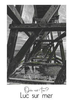 affiche Luc sur Mer, affiche normandie, affiche Calvados, jetée Luc sur Mer, vigie Luc sur mer