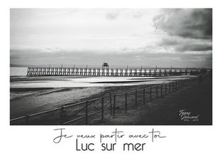 affiche Luc sur Mer, affiche normandie, affiche Calvados, jetée Luc sur Mer, vigie Luc sur mer