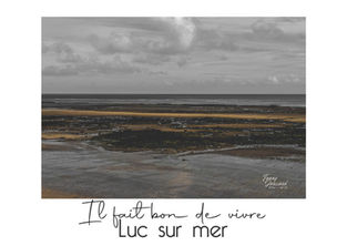 affiche Luc sur Mer, affiche normandie, affiche Calvados, jetée Luc sur Mer, vigie Luc sur mer