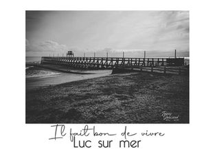 affiche Luc sur Mer, affiche normandie, affiche Calvados, jetée Luc sur Mer, vigie Luc sur mer