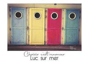 affiche Luc sur Mer, affiche normandie, affiche Calvados, jetée Luc sur Mer, vigie Luc sur mer