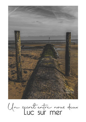 affiche Luc sur Mer, affiche normandie, affiche Calvados, jetée Luc sur Mer, vigie Luc sur mer