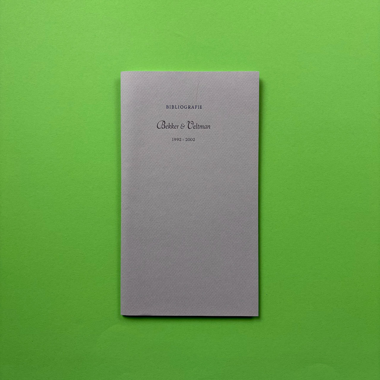 Bekker & Veltman. Bibliografie voorafgegaan door een memoir
