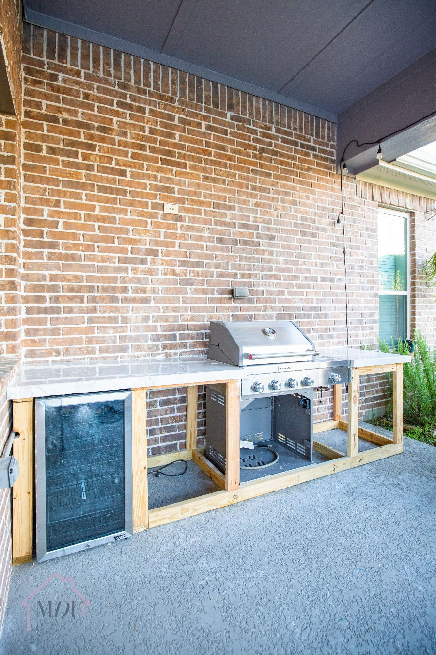 Tile countertops for DIY outdoor kitchen