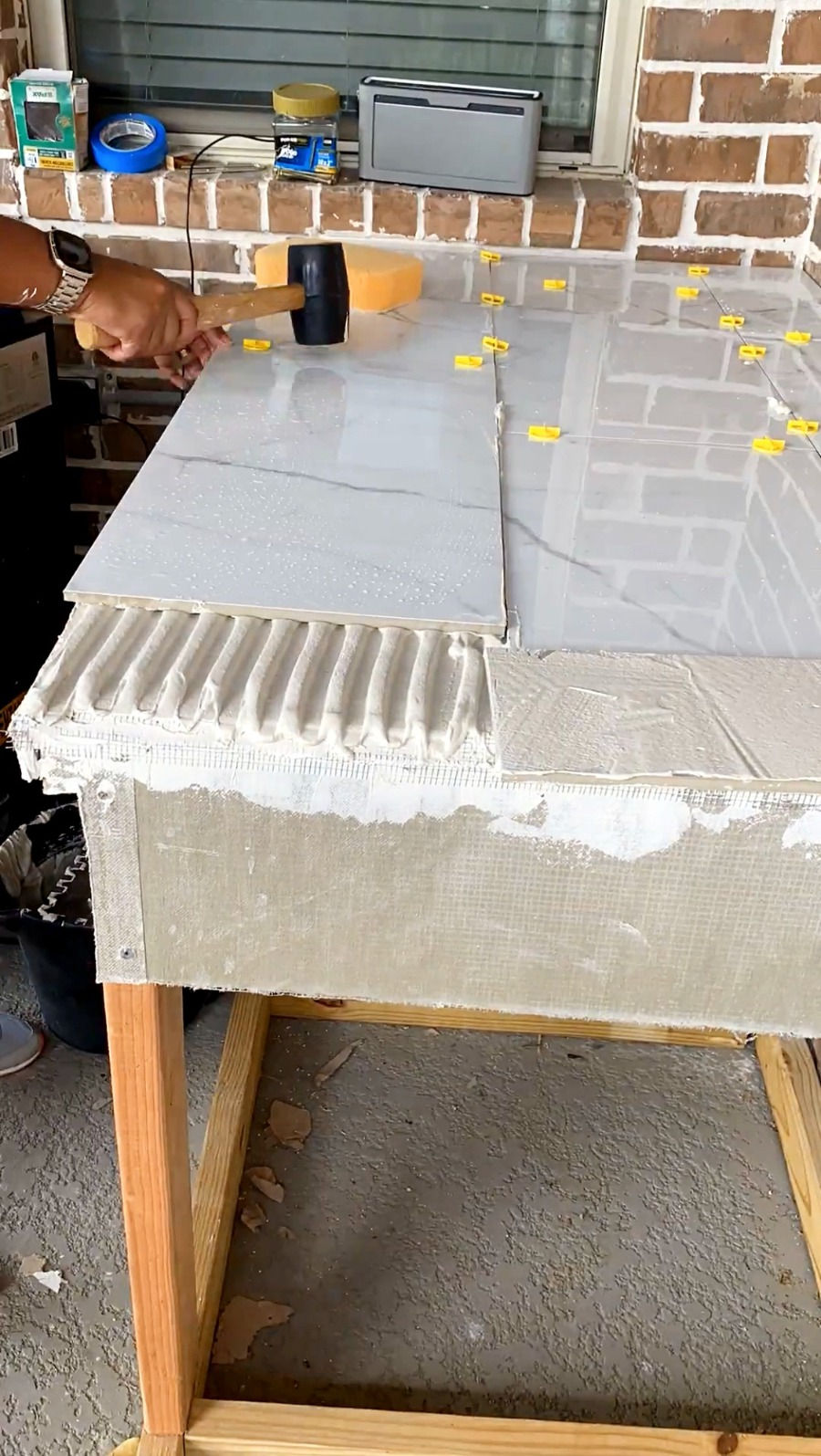 DIY Tile countertop installation
