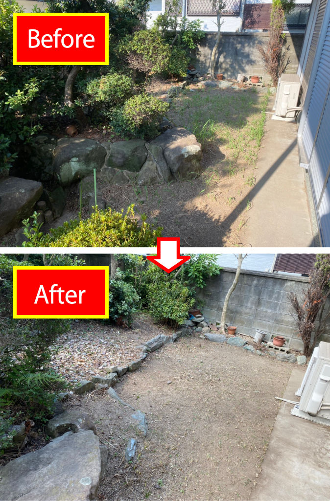 和歌山市　草抜き　剪定