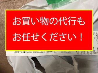 お買い物の代行もお任せください!